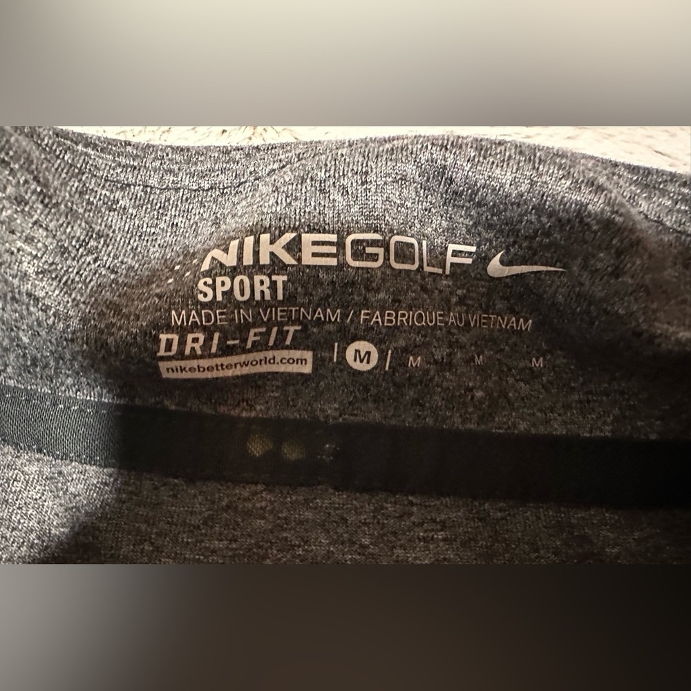 Nike Golf Men's Dri Fit Heather Gray Sport Polo Shirt - Picture 9 of 14